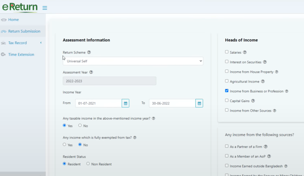 Online Tax Return Bangladesh
