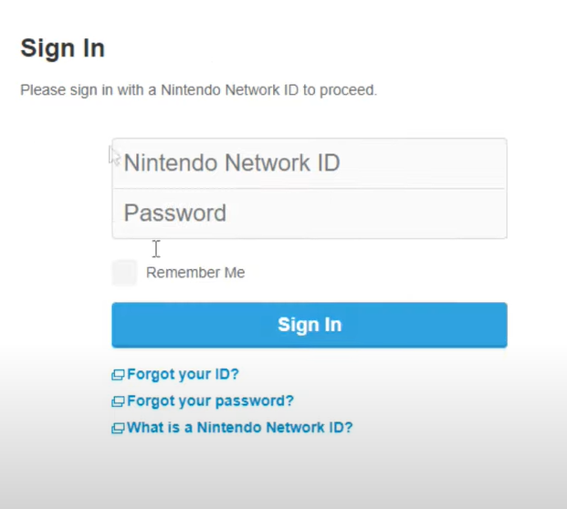 Nintendo Switch Login