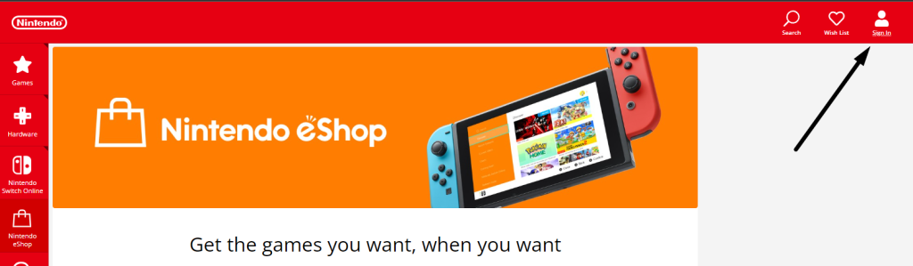 Nintendo eShop Switch