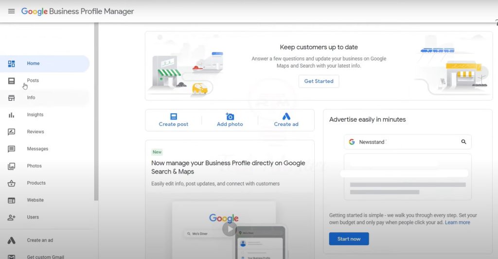 Create and Manage Google Business Account