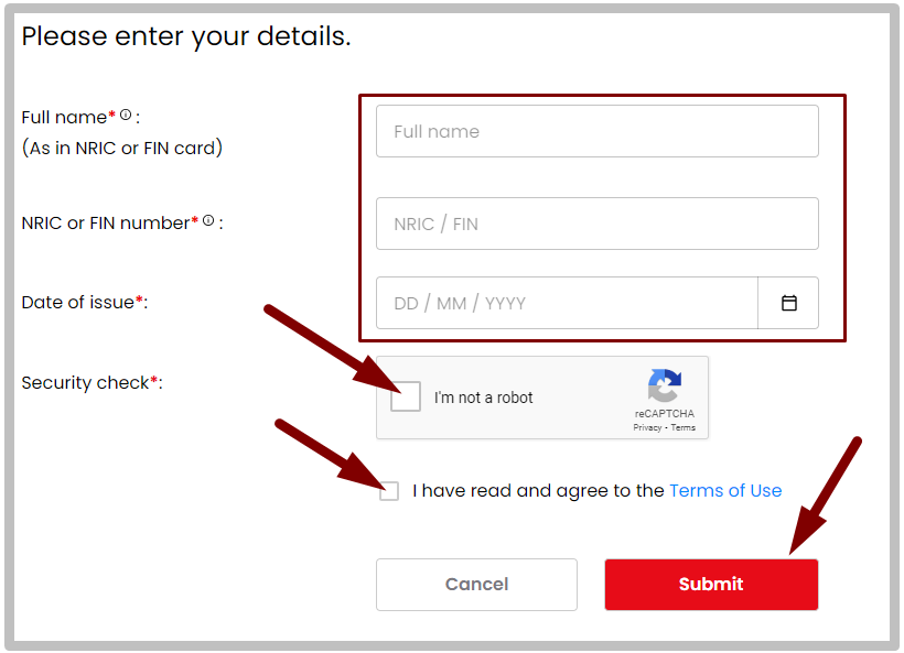 Singpass Registration