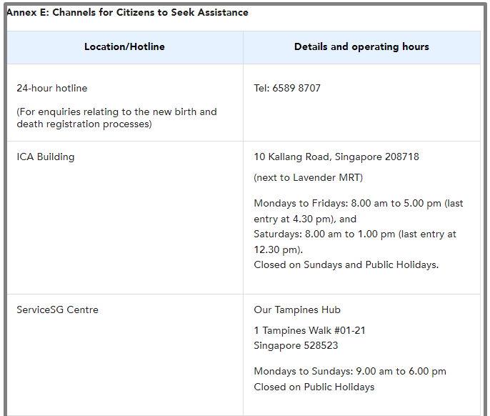 Singapore Birth Certificate Online Application